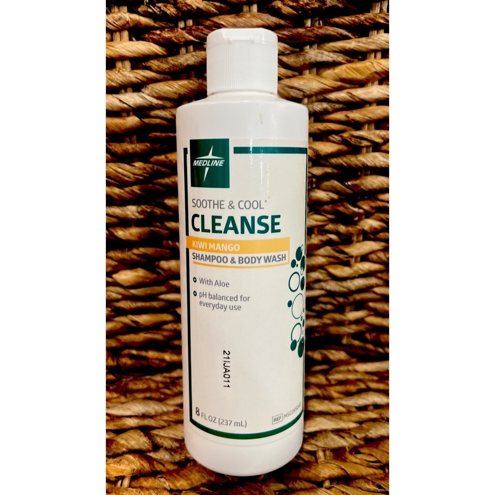 Medline Soothe & Cleanse Shampoo & Body Wash Kiwi Mango w/Aloe 8fl 237ml NEW!‎